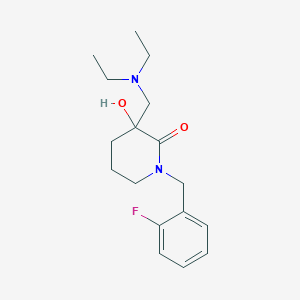 molecular formula C17H25FN2O2 B6028504 3-[(diethylamino)methyl]-1-(2-fluorobenzyl)-3-hydroxy-2-piperidinone 