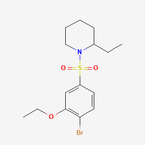 1-(4-Bromo-3-ethoxybenzenesulfonyl)-2-ethylpiperidine