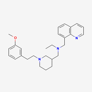 molecular formula C27H35N3O B6028519 N-({1-[2-(3-methoxyphenyl)ethyl]-3-piperidinyl}methyl)-N-(8-quinolinylmethyl)ethanamine 