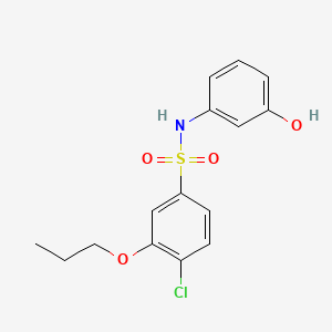 molecular formula C15H16ClNO4S B602853 4-chloro-N-(3-hydroxyphenyl)-3-propoxybenzenesulfonamide CAS No. 914245-80-0