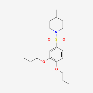 molecular formula C18H29NO4S B602855 1-(3,4-Dipropoxybenzenesulfonyl)-4-methylpiperidine CAS No. 1374680-40-6