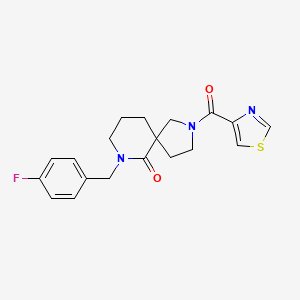 7-(4-fluorobenzyl)-2-(1,3-thiazol-4-ylcarbonyl)-2,7-diazaspiro[4.5]decan-6-one