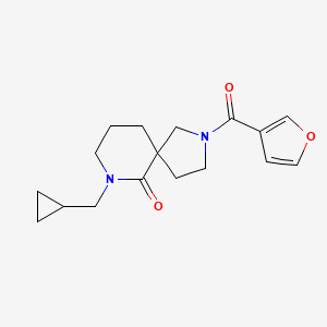 7-(cyclopropylmethyl)-2-(3-furoyl)-2,7-diazaspiro[4.5]decan-6-one