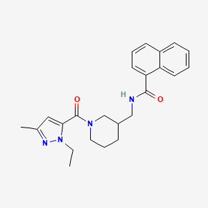 N-({1-[(1-ethyl-3-methyl-1H-pyrazol-5-yl)carbonyl]-3-piperidinyl}methyl)-1-naphthamide