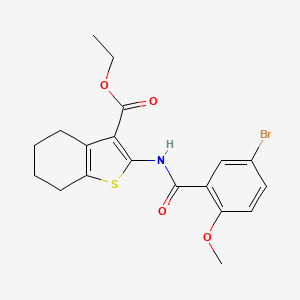 molecular formula C19H20BrNO4S B6028605 ethyl 2-[(5-bromo-2-methoxybenzoyl)amino]-4,5,6,7-tetrahydro-1-benzothiophene-3-carboxylate 