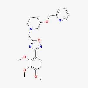 2-{[(1-{[3-(2,3,4-trimethoxyphenyl)-1,2,4-oxadiazol-5-yl]methyl}-3-piperidinyl)oxy]methyl}pyridine