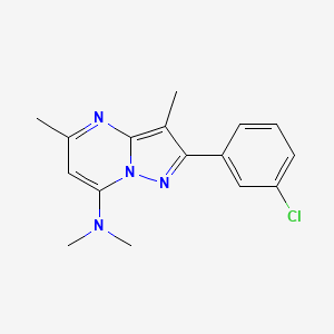 2-(3-chlorophenyl)-N,N,3,5-tetramethylpyrazolo[1,5-a]pyrimidin-7-amine