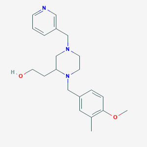 molecular formula C21H29N3O2 B6028623 2-[1-(4-methoxy-3-methylbenzyl)-4-(3-pyridinylmethyl)-2-piperazinyl]ethanol 