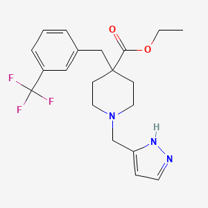 ethyl 1-(1H-pyrazol-3-ylmethyl)-4-[3-(trifluoromethyl)benzyl]-4-piperidinecarboxylate