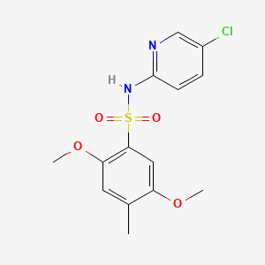molecular formula C14H15ClN2O4S B602864 N-(5-chloro-2-pyridinyl)-2,5-dimethoxy-4-methylbenzenesulfonamide CAS No. 1206115-33-4