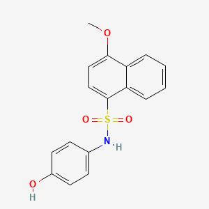 molecular formula C17H15NO4S B602865 N-(4-hydroxyphenyl)-4-methoxy-1-naphthalenesulfonamide CAS No. 1179434-91-3