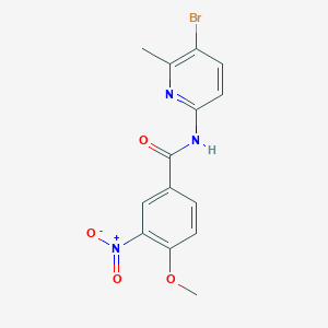 N-(5-bromo-6-methyl-2-pyridinyl)-4-methoxy-3-nitrobenzamide