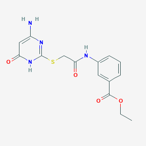 ethyl 3-({[(4-amino-6-oxo-1,6-dihydro-2-pyrimidinyl)thio]acetyl}amino)benzoate