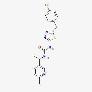 N-[5-(4-chlorobenzyl)-1,3,4-thiadiazol-2-yl]-N'-[1-(6-methylpyridin-3-yl)ethyl]urea