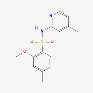 molecular formula C14H16N2O3S B602869 2-methoxy-4-methyl-N-(4-methyl-2-pyridinyl)benzenesulfonamide CAS No. 1206107-08-5