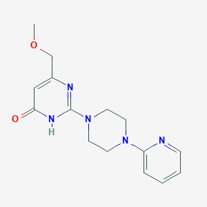 molecular formula C15H19N5O2 B6028695 6-(methoxymethyl)-2-[4-(2-pyridinyl)-1-piperazinyl]-4(3H)-pyrimidinone 