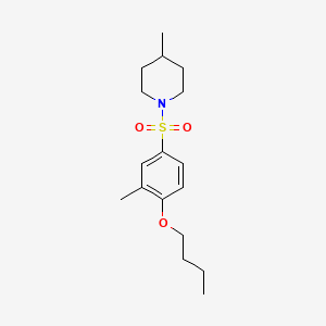 molecular formula C17H27NO3S B602870 1-[(4-Butoxy-3-methylphenyl)sulfonyl]-4-methylpiperidine CAS No. 1206141-45-8