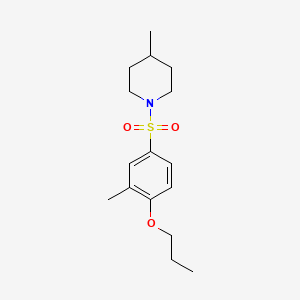 4-Methyl-1-[(3-methyl-4-propoxyphenyl)sulfonyl]piperidine