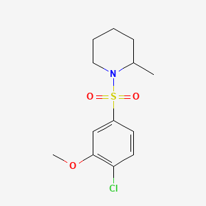 1-(4-Chloro-3-methoxybenzenesulfonyl)-2-methylpiperidine