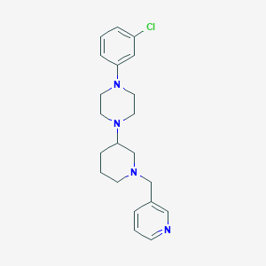 molecular formula C21H27ClN4 B6028750 1-(3-chlorophenyl)-4-[1-(3-pyridinylmethyl)-3-piperidinyl]piperazine 