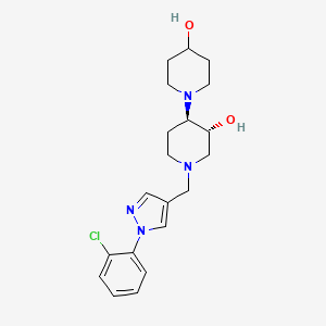 molecular formula C20H27ClN4O2 B6028764 (3'R*,4'R*)-1'-{[1-(2-chlorophenyl)-1H-pyrazol-4-yl]methyl}-1,4'-bipiperidine-3',4-diol 