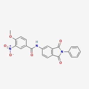 molecular formula C22H15N3O6 B6028788 N-(1,3-dioxo-2-phenyl-2,3-dihydro-1H-isoindol-5-yl)-4-methoxy-3-nitrobenzamide 