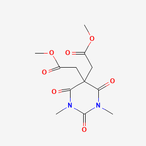 molecular formula C12H16N2O7 B6028795 dimethyl 2,2'-(1,3-dimethyl-2,4,6-trioxohexahydropyrimidine-5,5-diyl)diacetate 