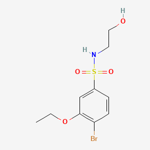 4-bromo-3-ethoxy-N-(2-hydroxyethyl)benzenesulfonamide