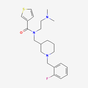 N-[2-(dimethylamino)ethyl]-N-{[1-(2-fluorobenzyl)-3-piperidinyl]methyl}-3-thiophenecarboxamide