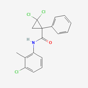 molecular formula C17H14Cl3NO B6028814 2,2-dichloro-N-(3-chloro-2-methylphenyl)-1-phenylcyclopropanecarboxamide 