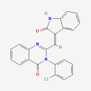 3-(2-chlorophenyl)-2-[(2-oxo-1,2-dihydro-3H-indol-3-ylidene)methyl]-4(3H)-quinazolinone