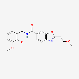 molecular formula C20H22N2O5 B6028851 N-(2,3-dimethoxybenzyl)-2-(2-methoxyethyl)-1,3-benzoxazole-6-carboxamide 