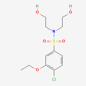 molecular formula C12H18ClNO5S B602886 4-chloro-3-ethoxy-N,N-bis(2-hydroxyethyl)benzenesulfonamide CAS No. 1206105-58-9