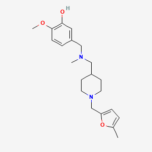 molecular formula C21H30N2O3 B6028864 2-methoxy-5-{[methyl({1-[(5-methyl-2-furyl)methyl]-4-piperidinyl}methyl)amino]methyl}phenol 