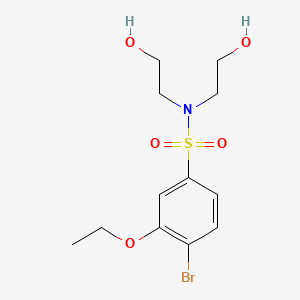 molecular formula C12H18BrNO5S B602887 4-bromo-3-ethoxy-N,N-bis(2-hydroxyethyl)benzenesulfonamide CAS No. 1206105-65-8