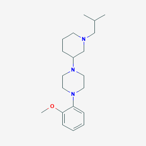 molecular formula C20H33N3O B6028871 1-(1-isobutyl-3-piperidinyl)-4-(2-methoxyphenyl)piperazine 