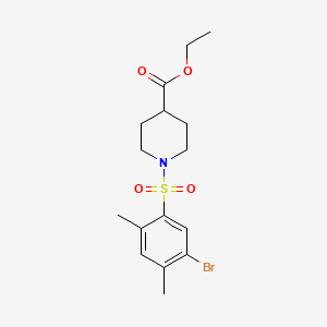 molecular formula C16H22BrNO4S B602889 Ethyl 1-(5-bromo-2,4-dimethylbenzenesulfonyl)piperidine-4-carboxylate CAS No. 1206154-33-7