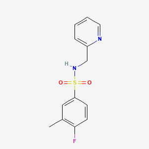 4-fluoro-3-methyl-N-(2-pyridinylmethyl)benzenesulfonamide
