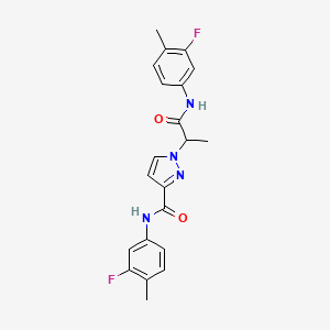 N-(3-fluoro-4-methylphenyl)-1-{2-[(3-fluoro-4-methylphenyl)amino]-1-methyl-2-oxoethyl}-1H-pyrazole-3-carboxamide