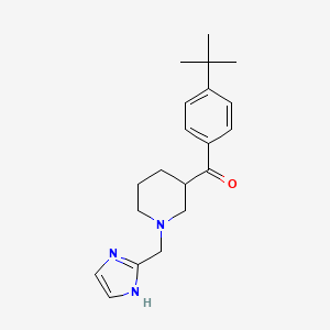 molecular formula C20H27N3O B6028912 (4-tert-butylphenyl)[1-(1H-imidazol-2-ylmethyl)-3-piperidinyl]methanone 