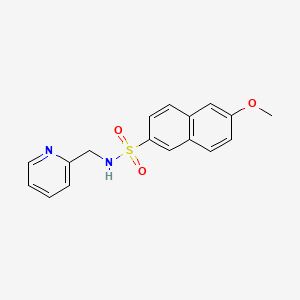 6-methoxy-N-(2-pyridinylmethyl)-2-naphthalenesulfonamide