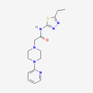 molecular formula C15H20N6OS B6028920 N-(5-ethyl-1,3,4-thiadiazol-2-yl)-2-[4-(2-pyridinyl)-1-piperazinyl]acetamide 