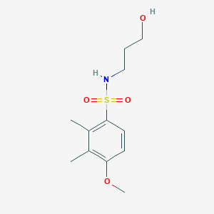 N-(3-hydroxypropyl)-4-methoxy-2,3-dimethylbenzenesulfonamide