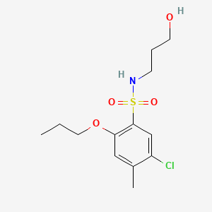 5-chloro-N-(3-hydroxypropyl)-4-methyl-2-propoxybenzenesulfonamide