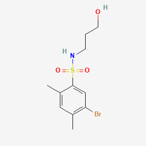 molecular formula C11H16BrNO3S B602895 5-bromo-N-(3-hydroxypropyl)-2,4-dimethylbenzenesulfonamide CAS No. 1246821-72-6