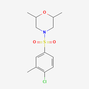 molecular formula C13H18ClNO3S B6028952 4-[(4-chloro-3-methylphenyl)sulfonyl]-2,6-dimethylmorpholine 