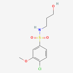molecular formula C10H14ClNO4S B602896 4-chloro-N-(3-hydroxypropyl)-3-methoxybenzenesulfonamide CAS No. 1206134-03-3