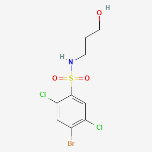 molecular formula C9H10BrCl2NO3S B602897 4-bromo-2,5-dichloro-N-(3-hydroxypropyl)benzenesulfonamide CAS No. 1246821-97-5