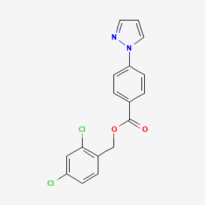 molecular formula C17H12Cl2N2O2 B6028970 2,4-dichlorobenzyl 4-(1H-pyrazol-1-yl)benzoate 