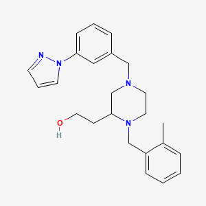 2-{1-(2-methylbenzyl)-4-[3-(1H-pyrazol-1-yl)benzyl]-2-piperazinyl}ethanol